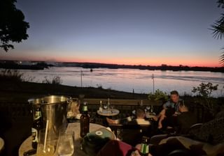 Riverside bar at Royal Livingstone Hotel Zambia Riverside bar at Royal Livingstone Hotel Zambia