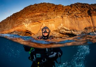 A diver off the coast Photo by Expert Tours A diver off the coast Photo by Expert Tours