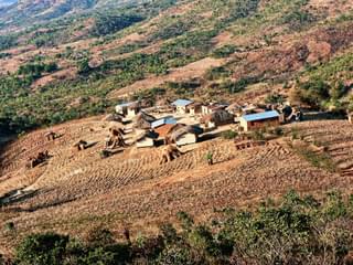 A Hillside Village In Malawi