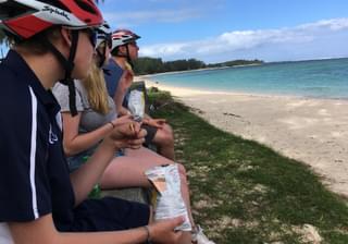 A Well Deserved Break Whilst Cycling Around Mauritius