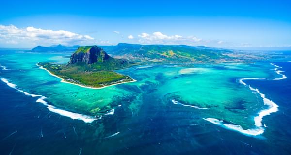 Aerial View Of Le Morne Mauritius