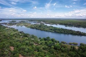 Aerial View Of Matetsi River Lodge Aerial View Of Matetsi River Lodge