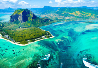 Aerial view of Mauritius island reef Canva Pro Aerial view of Mauritius island reef Canva Pro