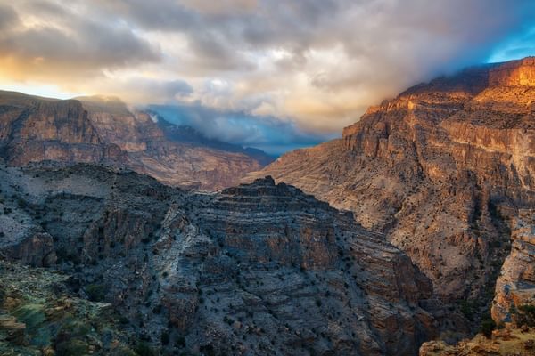 Al Hajar Mountains in Oman canva pro Al Hajar Mountains in Oman canva pro