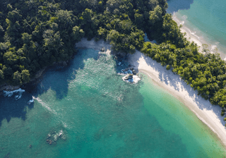 An Aerial Shot of the Manuel Antonio Beach in Costa Rica Canva Pro An Aerial Shot of the Manuel Antonio Beach in Costa Rica Canva Pro