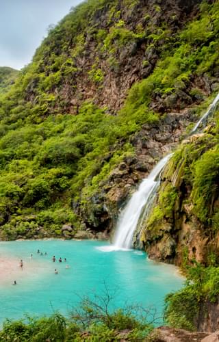 Ayn Khor Waterfalls In Salalah Oman
