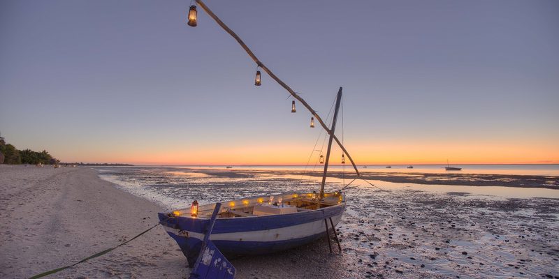 Azura Benguerra Dining In Dhow On Beach Azura Benguerra Dining In Dhow On Beach