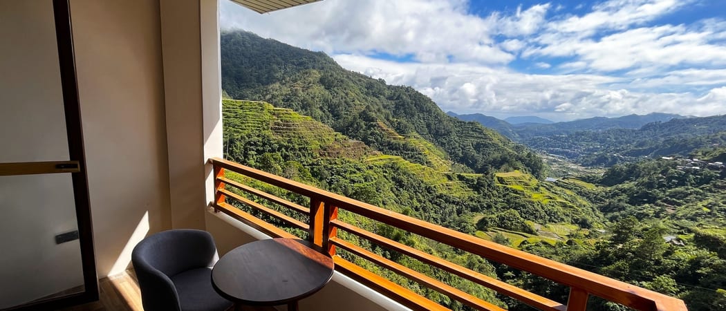 Balcony at Banaue Grandview Hotel Hihglands Philippines