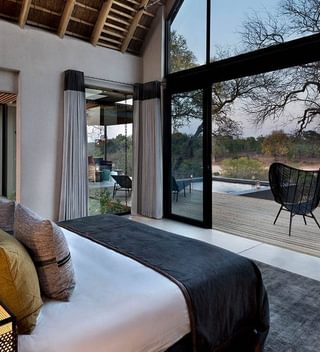 Bedroom view Lion Sands Ivory Lodge Sabi Sands South Africa Bedroom view Lion Sands Ivory Lodge Sabi Sands South Africa