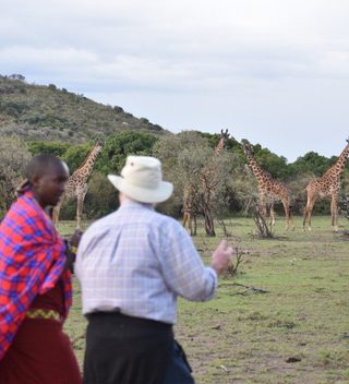 Bush Walk With Giraffes At Saruni Mara Warrior Academy