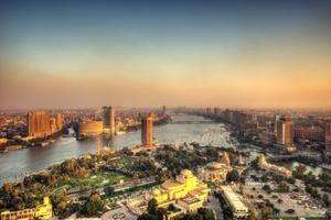 Cairo skyline from Cario Tower Egypt Canva Pro