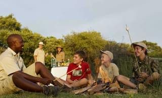 Campfire Time At Young Explorers In Botswana