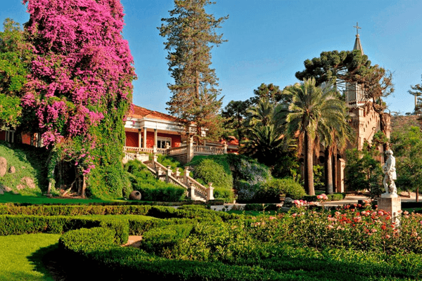 External garden Casa Real Chilean Vineyards Chile External garden Casa Real Chilean Vineyards Chile