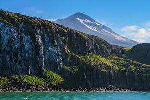 Cliffs in summer Svalbard Arctic