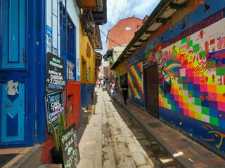 Colombia Bogota colourful alley min Colombia Bogota colourful alley min