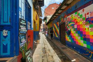Colombia Bogota colourful alley min Colombia Bogota colourful alley min