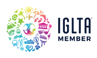 Colour white background IGLTA MEMBER logo Colour white background IGLTA MEMBER logo