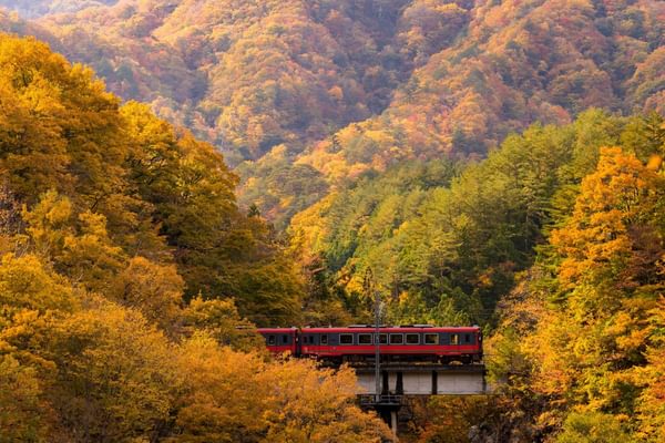 Commuter train in Fukushima Japan Commuter train in Fukushima Japan