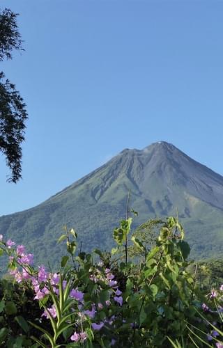 Costa Rica clear sky volcano