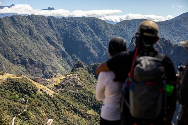Couple at Much Picchu Peru Couple at Much Picchu Peru