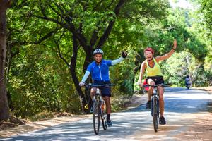 Cycling At Polonnaruwa Cycling At Polonnaruwa