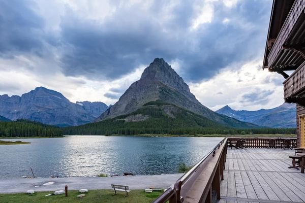 Deck Many Glacier Hotel US Deck Many Glacier Hotel US