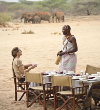 Dining At Saruni Rhino