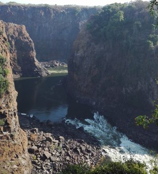 Dry Victoria Falls From The Bridge In October Dry Victoria Falls From The Bridge In October
