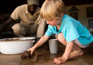 El Karama Lodge Family Safari Activities Here They Are Sculpting Elephants In Termite Clay