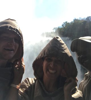 Enjoying The Spray At Victoria Falls Enjoying The Spray At Victoria Falls