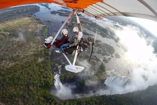 Eva Micro Lite Flight Over Vic Falls Eva Micro Lite Flight Over Vic Falls