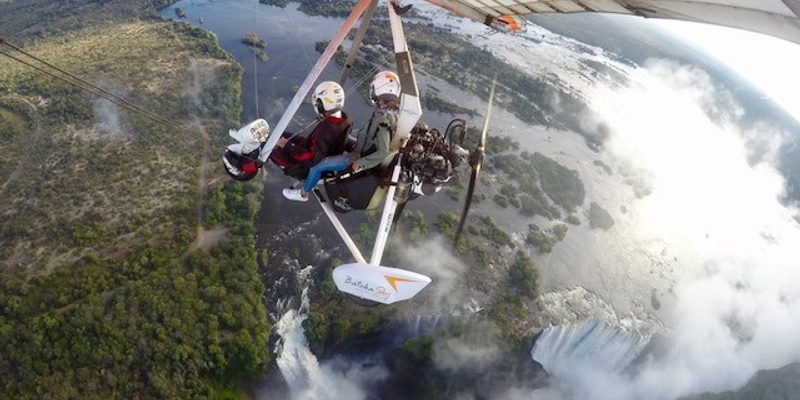Eva Micro Lite Flight Over Vic Falls Eva Micro Lite Flight Over Vic Falls