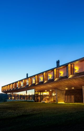 Exterior evening Tierra Chiloe Chile Exterior evening Tierra Chiloe Chile