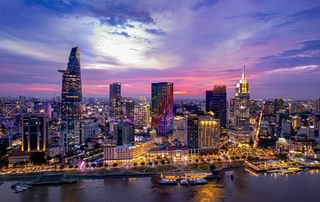 Ho Chi Minh City night skyline Vietnam Ho Chi Minh City night skyline Vietnam