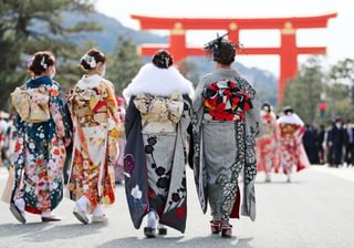Japanese women in Kimono Kyoto Japan Japanese women in Kimono Kyoto Japan