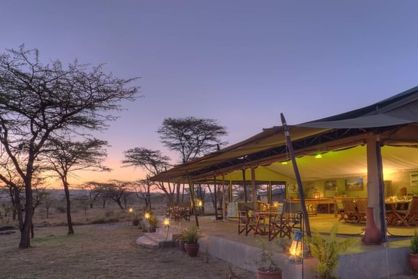 Kicheche bush camp lounge exterior view Kicheche bush camp lounge exterior view
