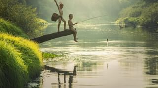Kids Catching Fish Cmabodia Canva Pro Kids Catching Fish Cmabodia Canva Pro