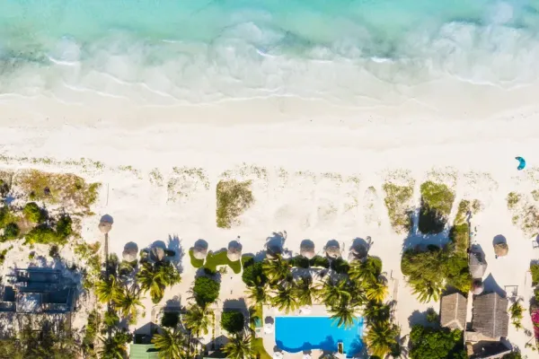 Kisiwa on the beach aerial Kisiwa on the beach aerial