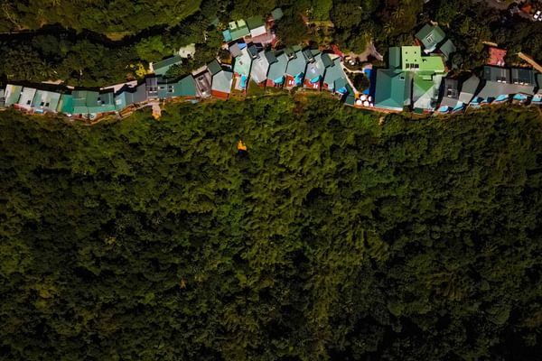 Ladera Eco Hotel View from above St Lucia Caribbean Ladera Eco Hotel View from above St Lucia Caribbean