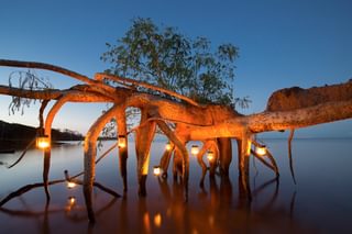 Lagoon by lantern light Hotel Puerto Valle Argentina copy Lagoon by lantern light Hotel Puerto Valle Argentina copy