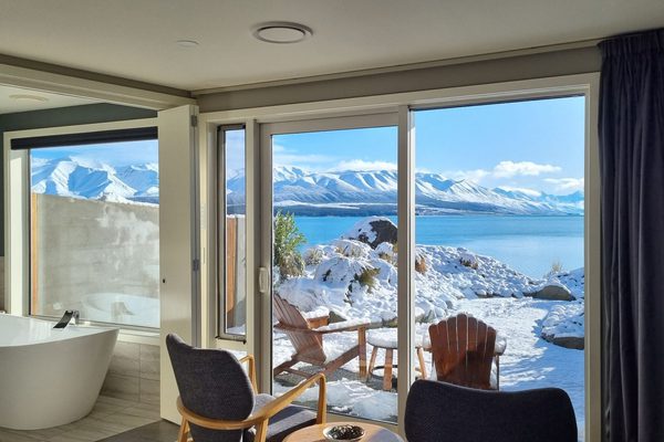 Lakestone lodge bedroom view New Zealand Lakestone lodge bedroom view New Zealand