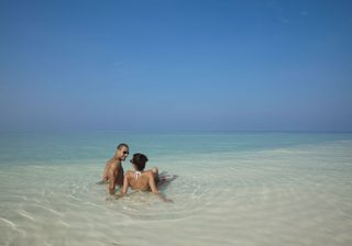 Maldives Relaxing In The Sea