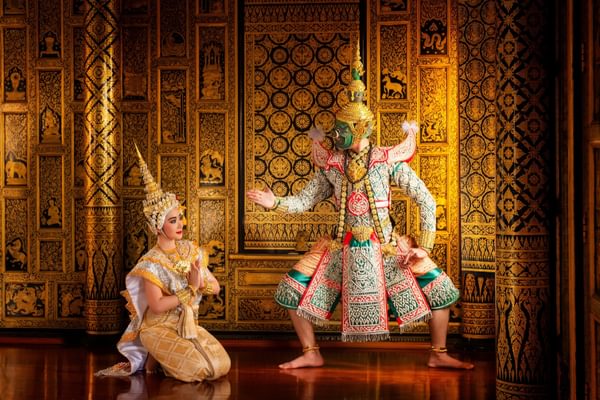 Masked Khon Traditional dancing Thailand Masked Khon Traditional dancing Thailand