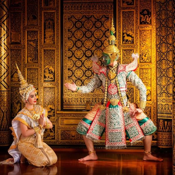 Masked Khon Traditional dancing Thailand