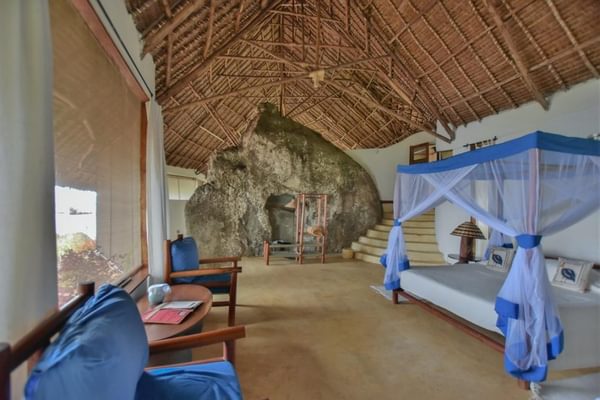 Mfango Island lodge room Mfango Island lodge room