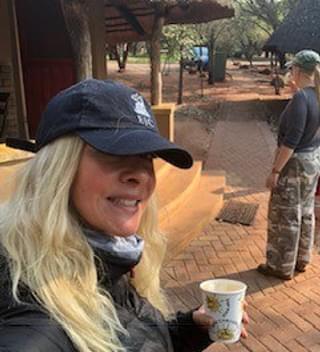 Morning Coffee Outside Our Mud Hut