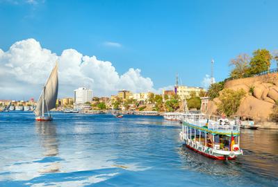 Nile River Aswan City Egypt