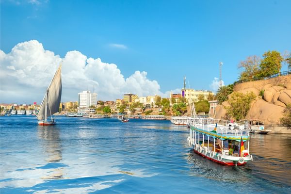 Nile River Aswan City Egypt Nile River Aswan City Egypt