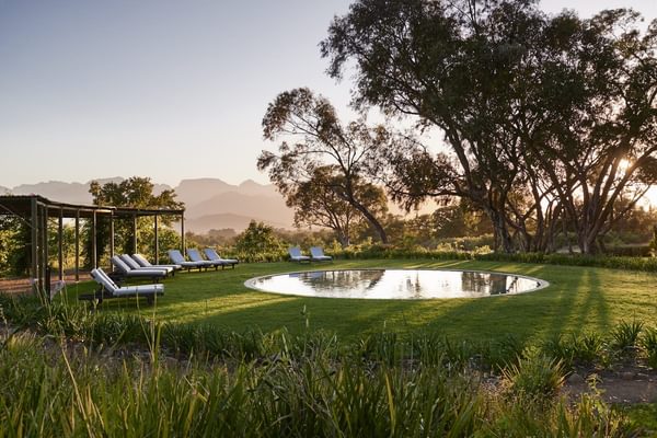 Orchard cottage pool Boschendal Orchard cottage pool Boschendal