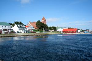 P Ort stanley harbour view Falkland Islands